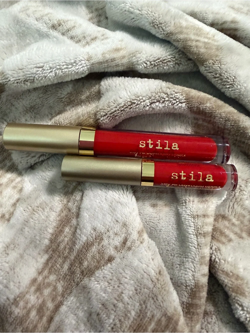 Stila Red Liquid Lipstick Duo with Gold Caps